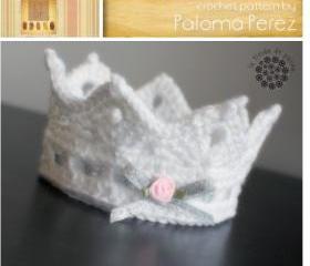 Crochet Baby Crown pattern - Ariel Crown pattern - Photoprop crochet pattern