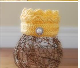 Crochet Baby Crown pattern - Baby Prince Crown - Photoprop crochet pattern